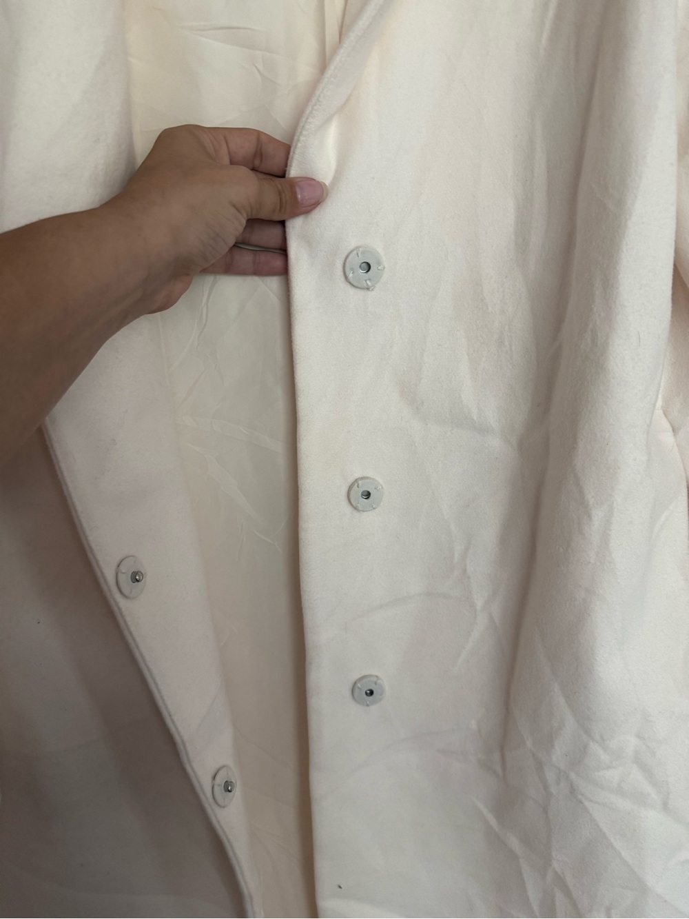H&M Cream Single-Breasted Pea Coat - Picture 2 of 4
